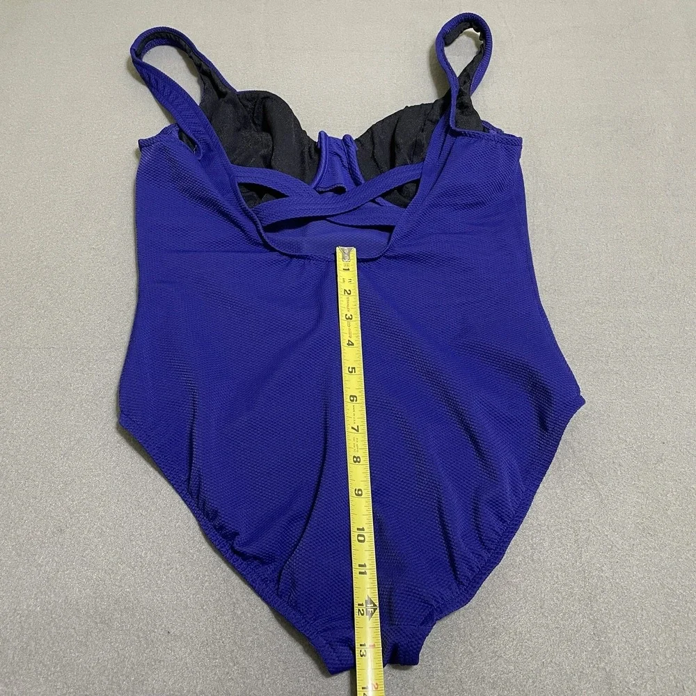 Miraclesuit Womens Royal Blue One Piece Bathing Suit Underwire Cups Swimsuit L* - Picture 6 of 13